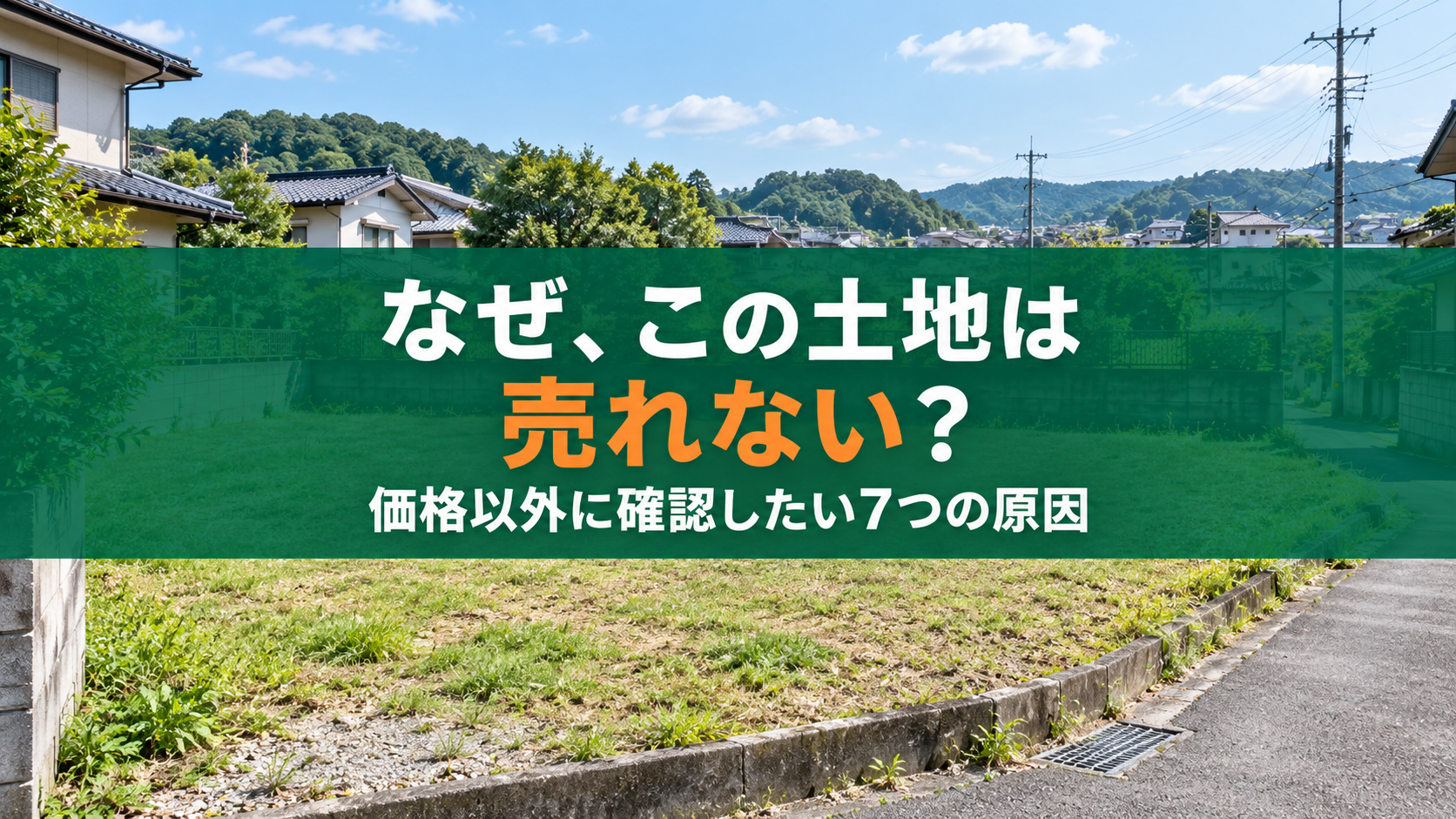 他の不動産会社で売れない土地はどうする？価格以外に確認したい7つの原因